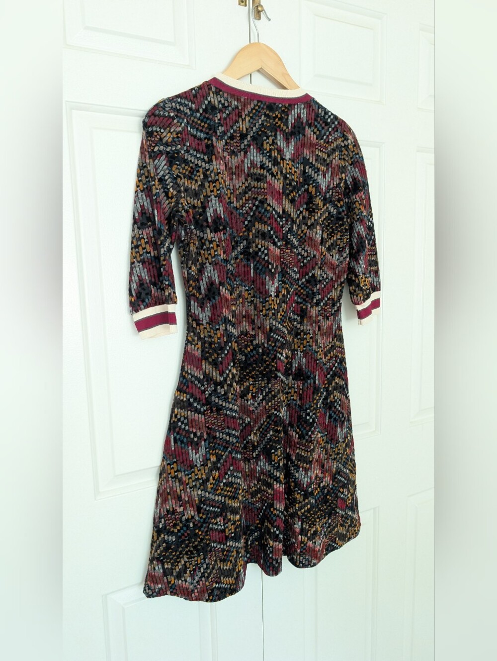 Aldo Martins Velvet Pattern Fit-and-Flare Dress